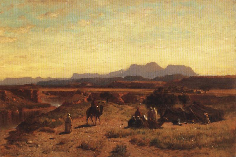 Samuel Colman Desert Encampment Norge oil painting art